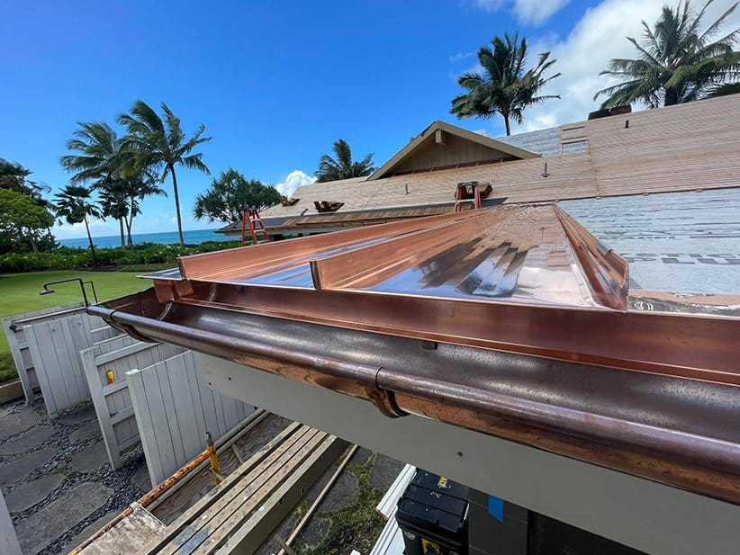 ProBuilt Hawaii Kauai Copper Gutters